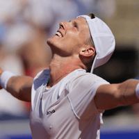 Jesper de Jong viert een punt