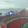 Regen in het Arrowhead Stadium