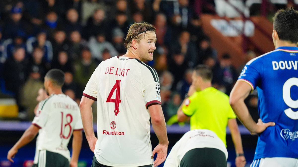 Matthijs de Ligt in actie voor Manchester United