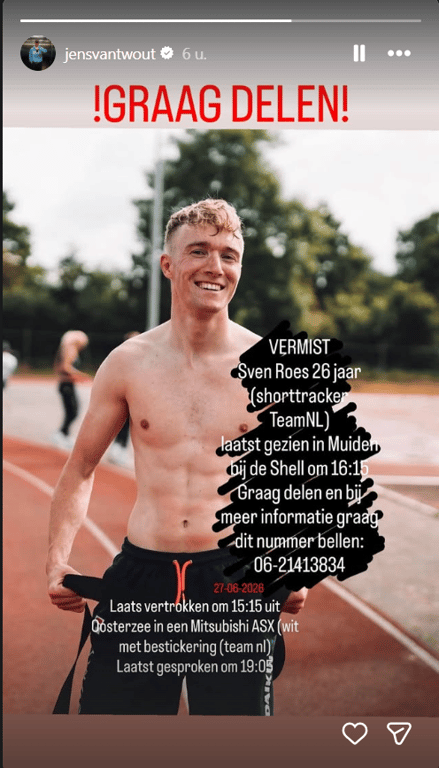 Sven Roes is vermist