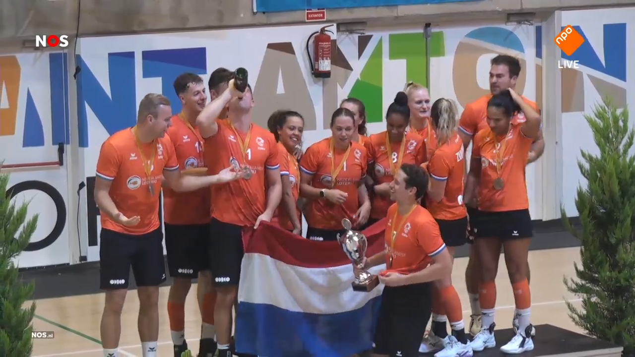 De Nederlandse korfballers zijn voor de negende keer op rij Europees kampioen geworden.