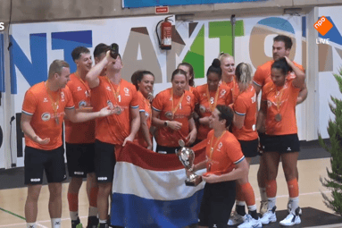 De Nederlandse korfballers zijn voor de negende keer op rij Europees kampioen geworden.