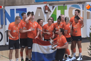 De Nederlandse korfballers zijn voor de negende keer op rij Europees kampioen geworden.