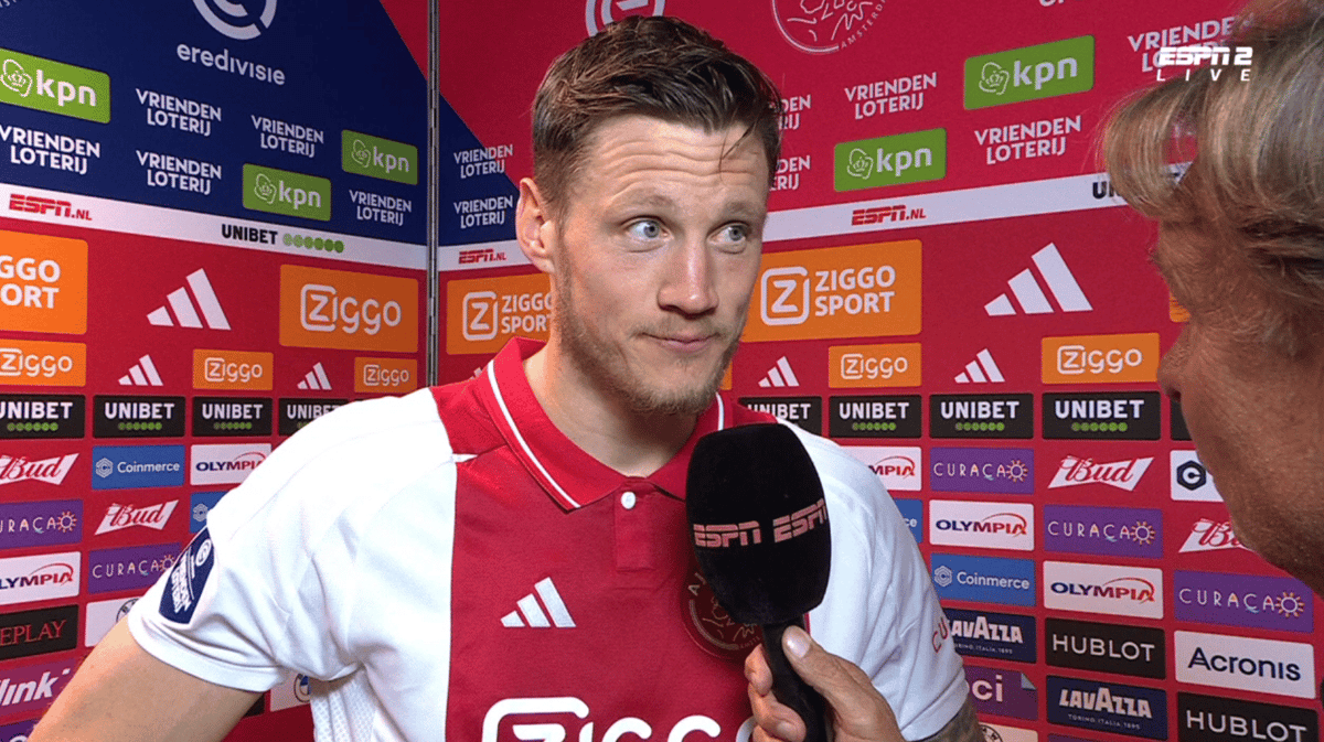 Wout Weghorst praat met ESPN