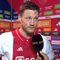 Wout Weghorst praat met ESPN
