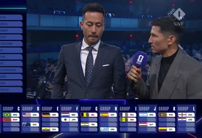 Een opvallend moment tijdens de loting voor het WK van 2026.