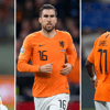 Eljero Elia, Kevin Strootman en Ryan Babel in actie voor het Nederlands elftal