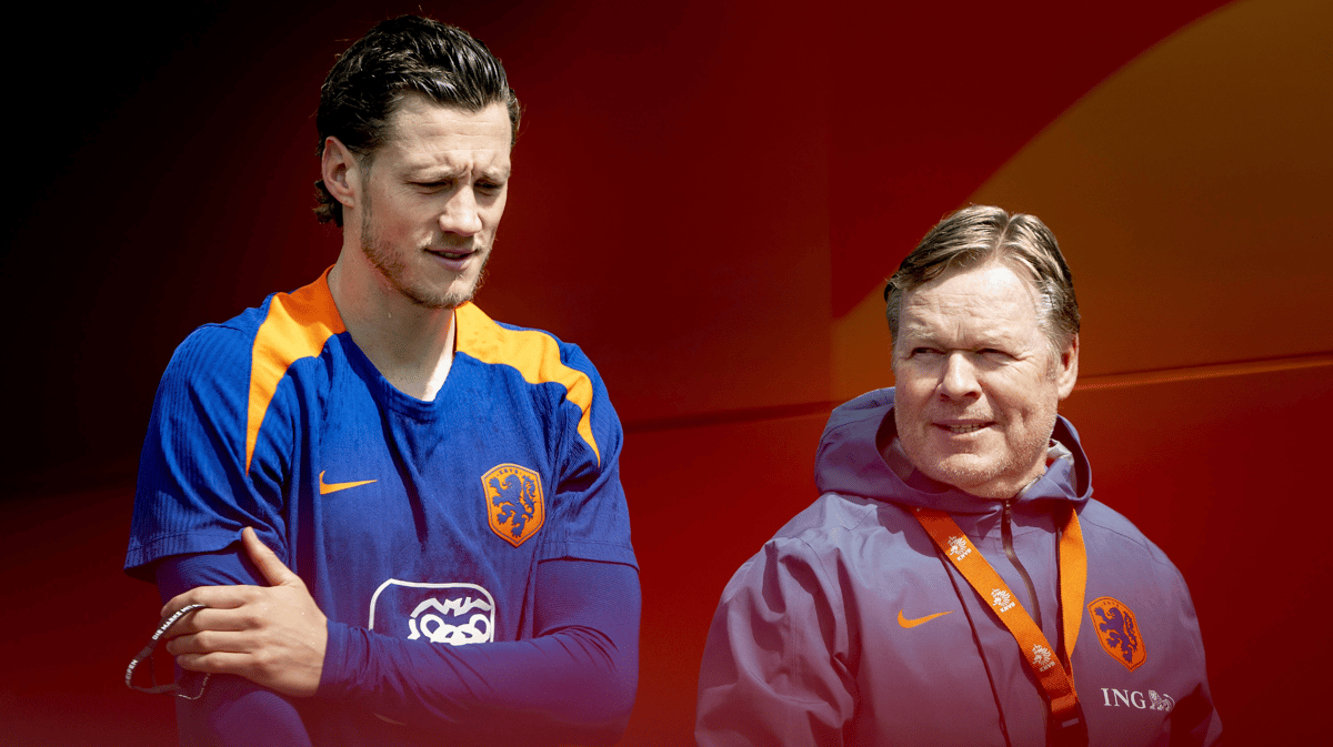 Wout Weghorst en Ronald Koeman