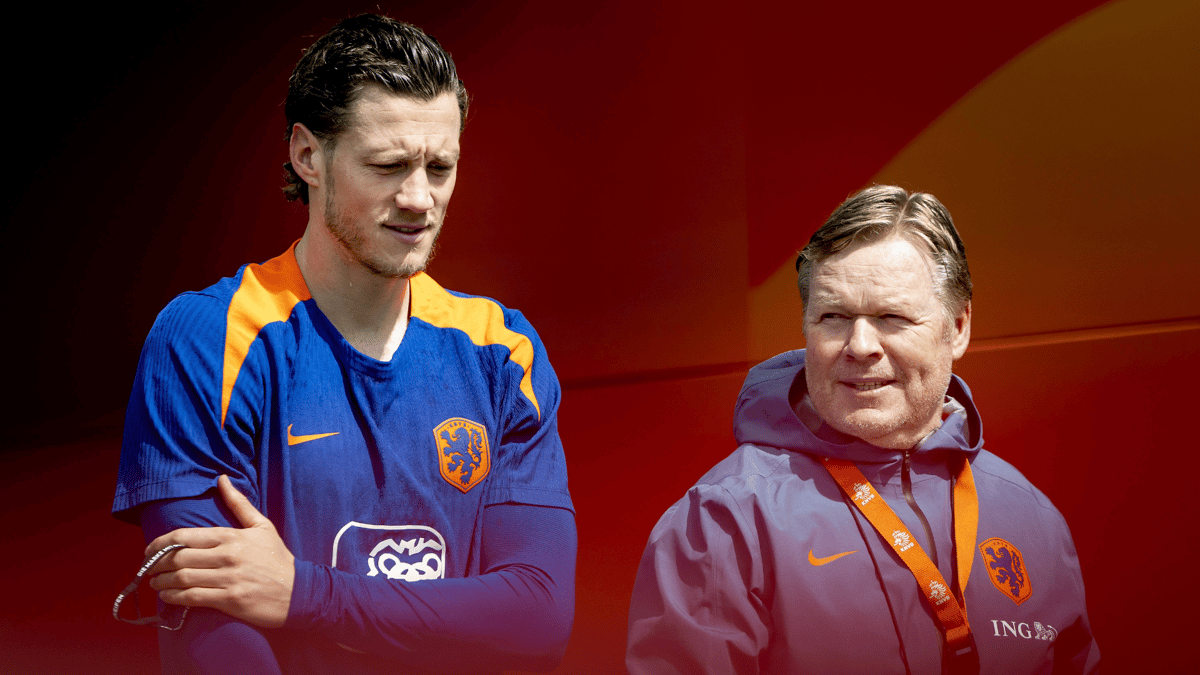 Wout Weghorst en Ronald Koeman