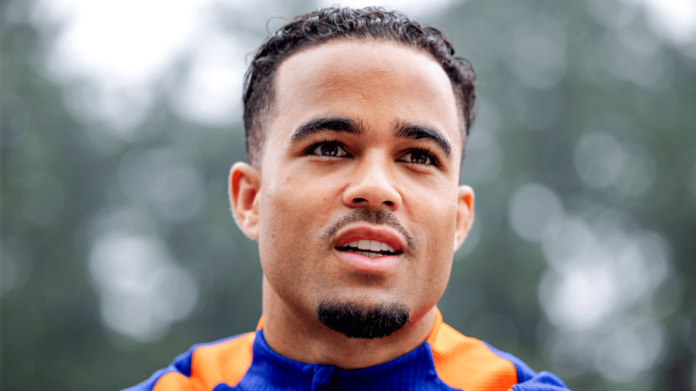 Justin Kluivert bij het Nederlands elftal