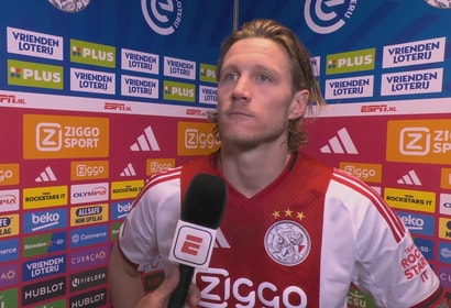 Wout Weghorst voor de camera van ESPN