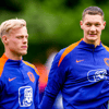 Kjell Scherpen en Jan Paul van Hecke bij het Nederlands elftal