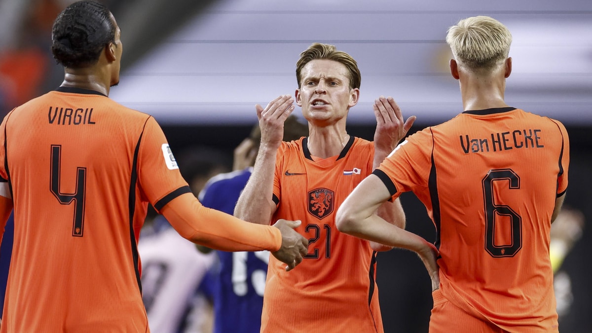 Frenkie de Jong tijdens Nederland - Japan