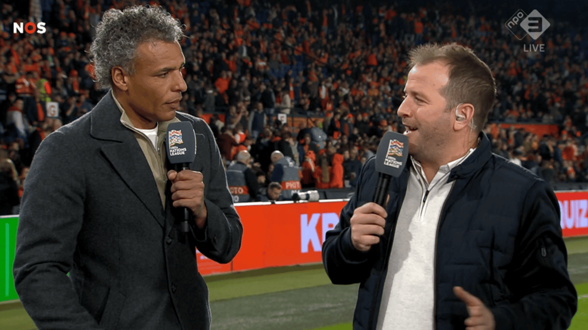 Rafael van der Vaart met complimenten voor Jorrel Hato