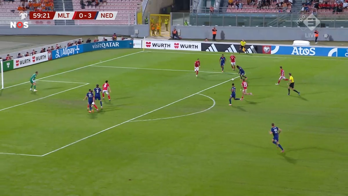 Wedstrijdbeeld Malta - Nederland