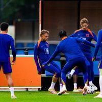 De training van het Nederlands elftal