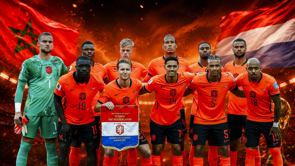 De spelers van Nederland zijn klaar voor de clash tegen Marokko
