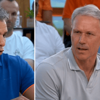 Pierre van Hooijdonk en Marco van Basten bij de NOS