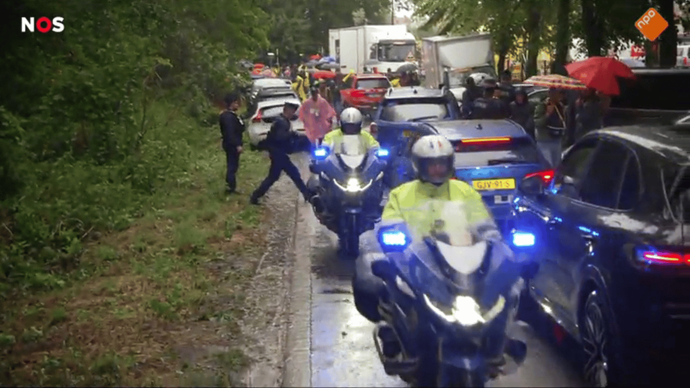 Regen tijdens de Tour de France 