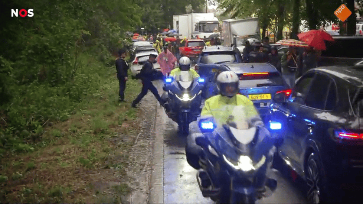 Regen tijdens de Tour de France 