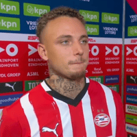 Noa Lang in gesprek met Hans Kraay junior van ESPN