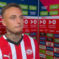 Noa Lang in gesprek met Hans Kraay junior van ESPN