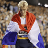 Niels Laros viert zijn overwinning