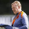 Ronald Koeman tijdens de training van het Nederlands elftal