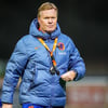 Bondscoach Ronald Koeman tijdens de persconferentie van Oranje