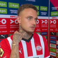 Noa Lang in gesprek met Hans Kraay junior van ESPN