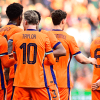 Jong Oranje viert een doelpunt