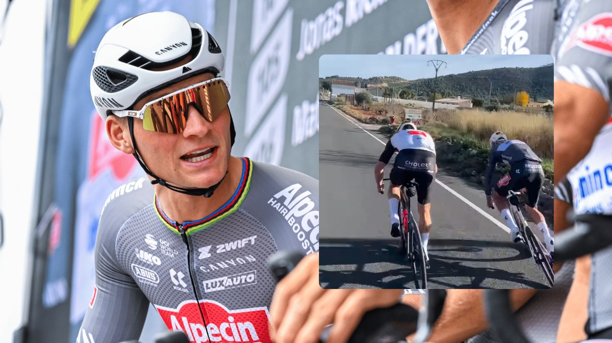 Mathieu van der Poel ontsnapt op miraculeuze wijze aan valpartij