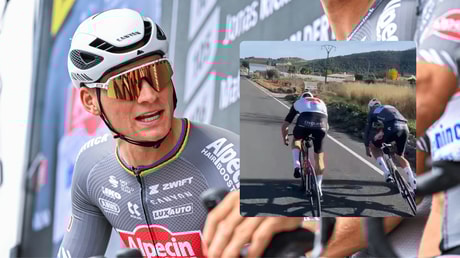 Mathieu van der Poel ontsnapt op miraculeuze wijze aan valpartij