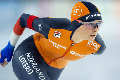 Irene Schouten in actie voor TeamNL