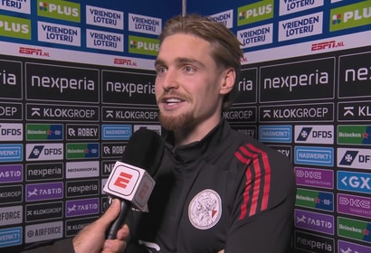 Kenneth Taylor voor de camera van ESPN