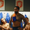 Memphis Depay in de kleedkamer van het Nederlands elftal
