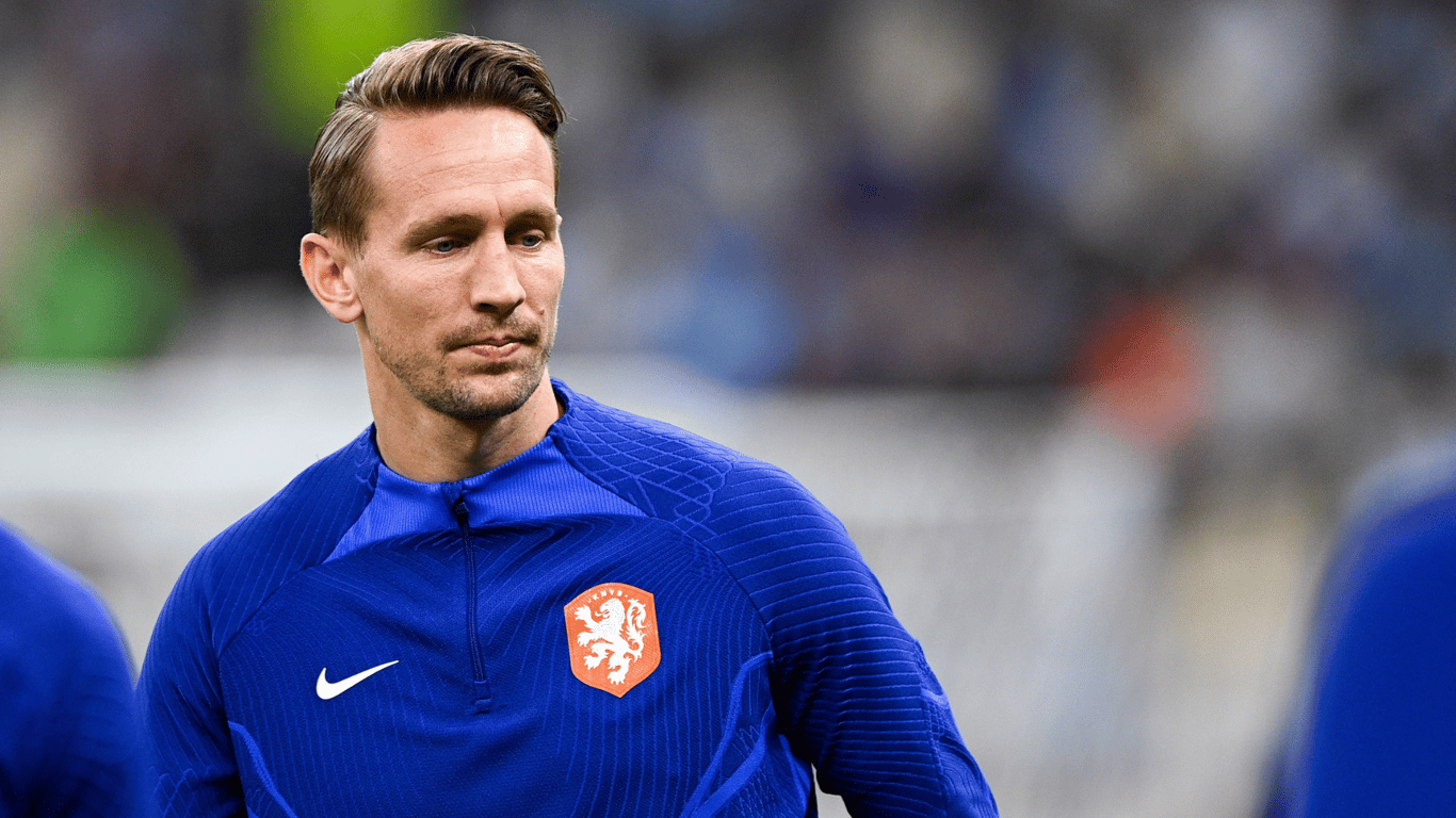 Luuk de Jong in het shirt van het Nederlands elftal