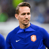 Luuk de Jong in het shirt van het Nederlands elftal