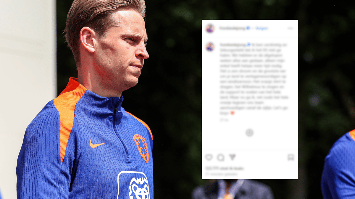 Frenkie de Jong moet het EK in Duitsland laten schieten