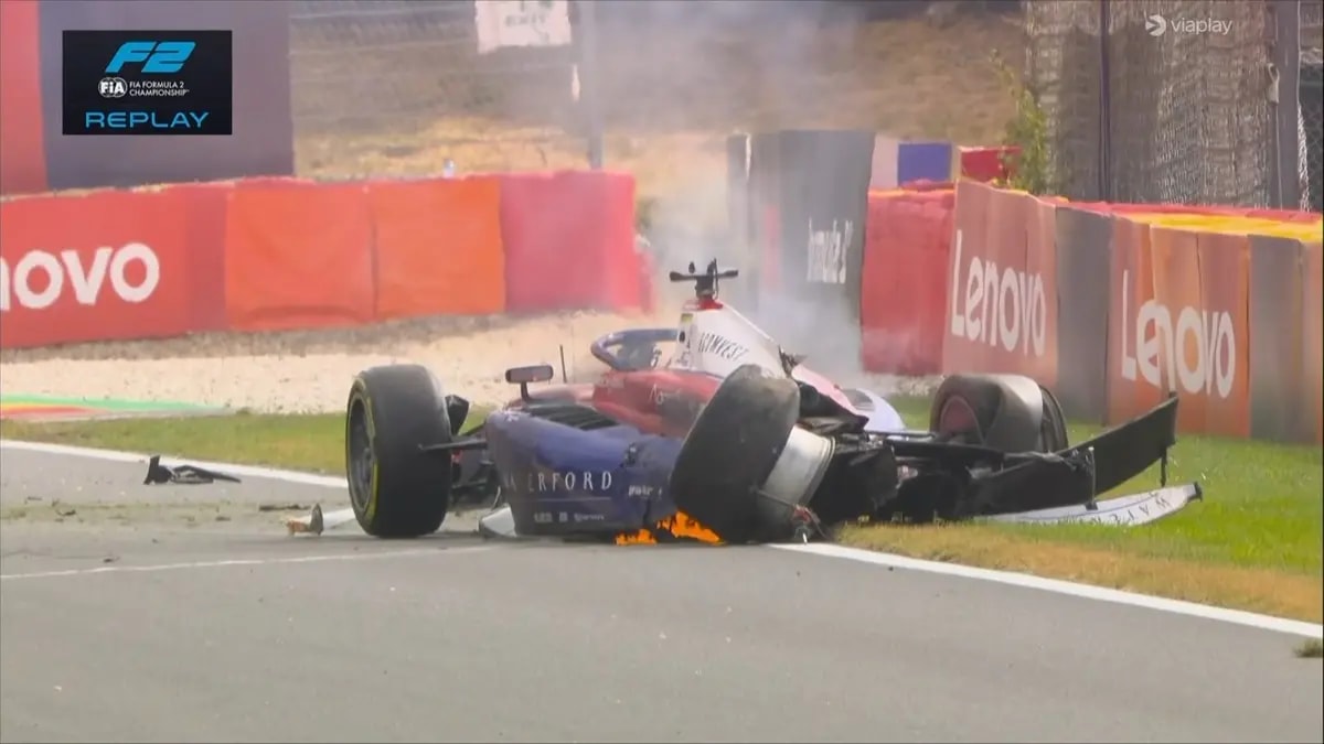 Zware crash Laurens van Hoepen