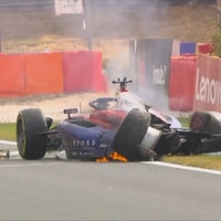 Zware crash Laurens van Hoepen
