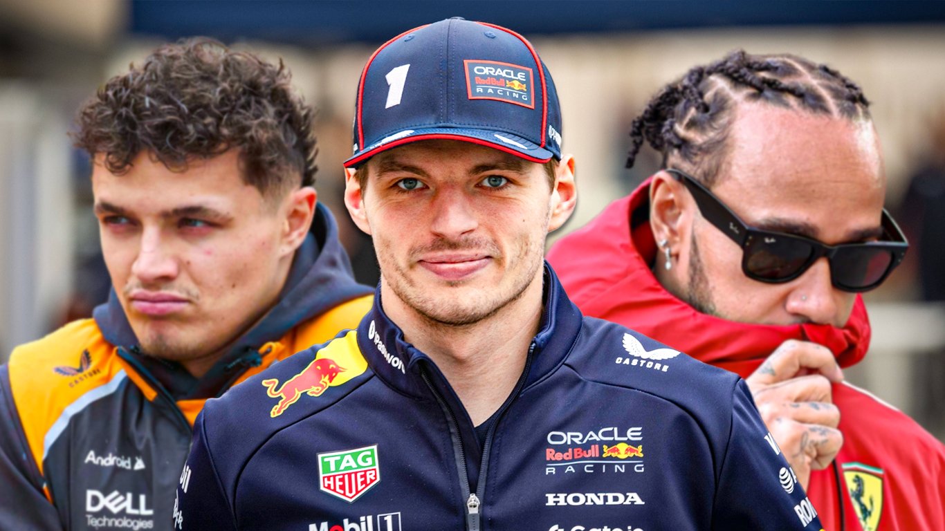 Lando Norris, Max Verstappen, Lewis Hamilton