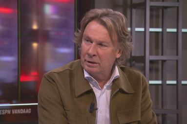Hans Kraay junior in de studio van ESPN