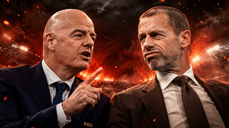 Aleksander Ceferin en Gianni Infantino