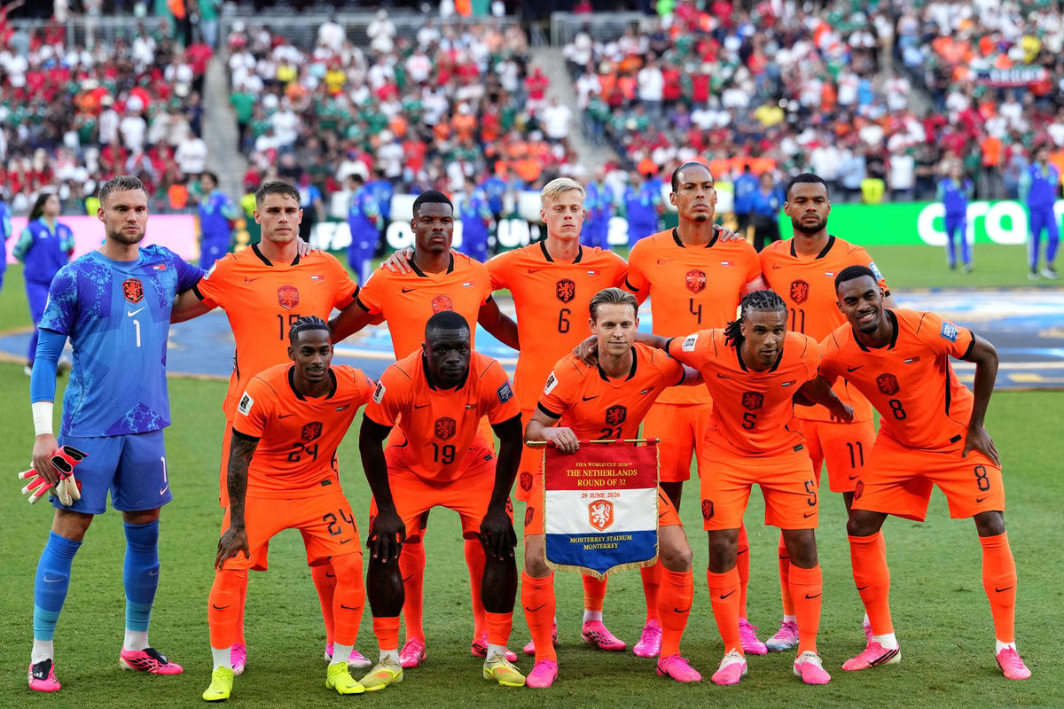 Opstelling van het Nederlands elftal tegen Marokko