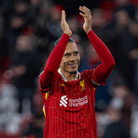 Virgil van Dijk in het shirt van Liverpool