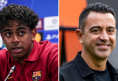 Lamine Yamal en Xavi Hernández
