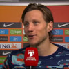 Wout Weghorst voor de camera van de NOS