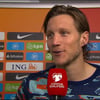 Wout Weghorst voor de camera van de NOS