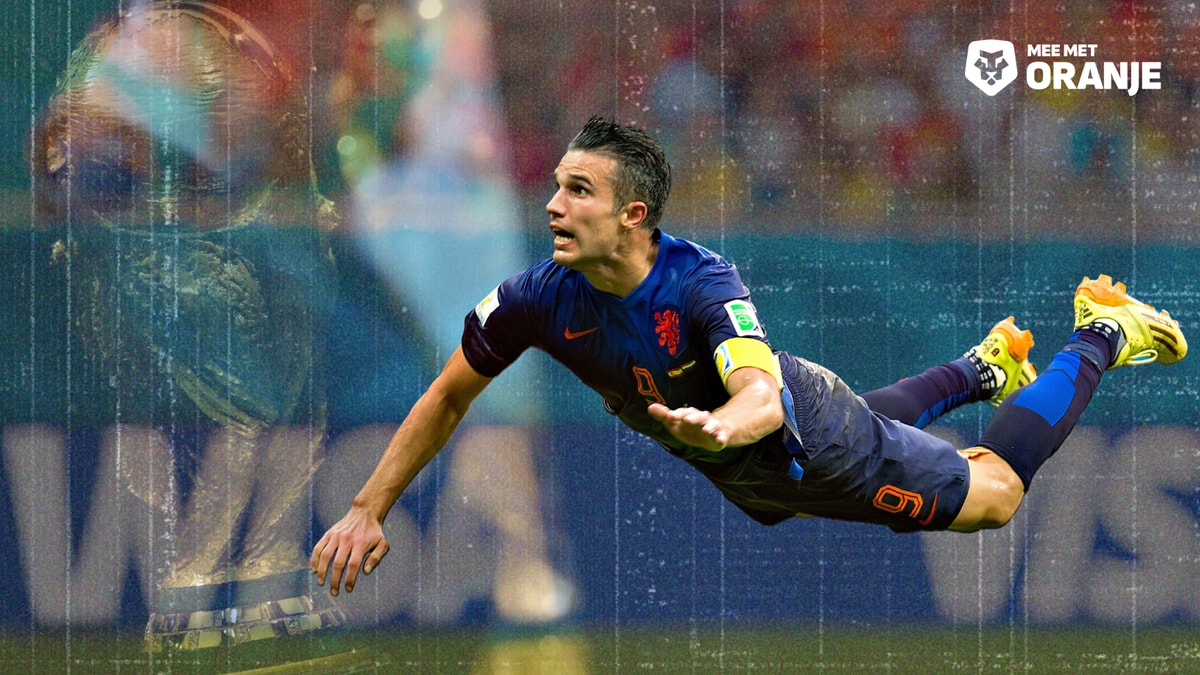 De kopbal van Robin van Persie tegen Spanje op het WK van 2014